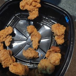 Boneless chicken wings aka nothing but breading