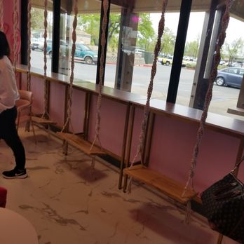 Mochi Dough - They even have swings while you wait or chill...who does that?!? Awesome! - Donuts Near Me - Redding, California