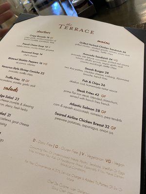 Menu photo 3 The Terrace Pasadena, CA Menu photo 3 The Terrace Pasadena, CA