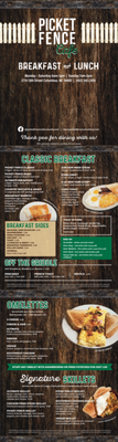 Menu photo 3 Picket Fence Cafe Columbus, NE
