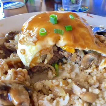 Restaurant 604 - Inside the loco moco! Wish the patty wasn't as dry and that the eggs were runnier :'( - Breakfast & Brunch Near Me - Honolulu, Hawaii