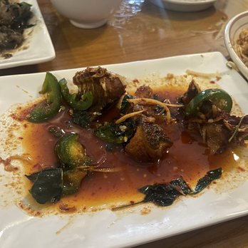 Pailin Thai Cuisine - Remaining Spicy Crispy Catfish after I demolished it - Thai Near Me - Los Angeles, California Pailin Thai Cuisine - Remaining Spicy Crispy Catfish after I demolished it - Thai Near Me - Los Angeles, California
