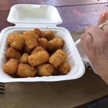 Blazes Burgers - Tater Tots very good, not greasy - Burgers Near Me - Westbrook, Maine