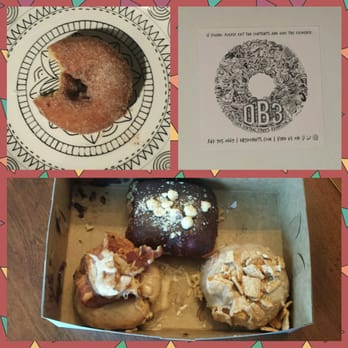 Db3 Donuts - Cinnamon Sugar (tasted like a warm churro) | "The Dude" (bacon...need I say more) | Hazelnut | Cinnamon Toast Crunch (my favorite!) - Donuts Near Me - Evanston, Illinois
