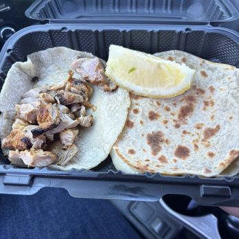 One Stop Taco Shop - Chicken taco and cheese quesadilla, both made with handmade tortillas. - Gas Stations Near Me - Indio, California