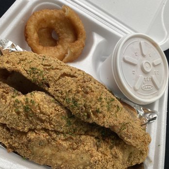 Mr Diddy's - 2 pc whiting with side of onion rings and macaroni - Southern Near Me - Marietta, Georgia