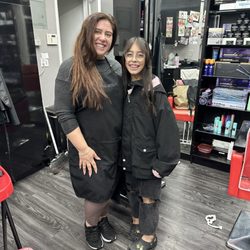 Hairitage - Diane and my girl after her haircut. :)