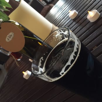 Panther Island Brewing - Sweet Fang on my table with decorations. - Breweries Near Me - Fort Worth, Texas