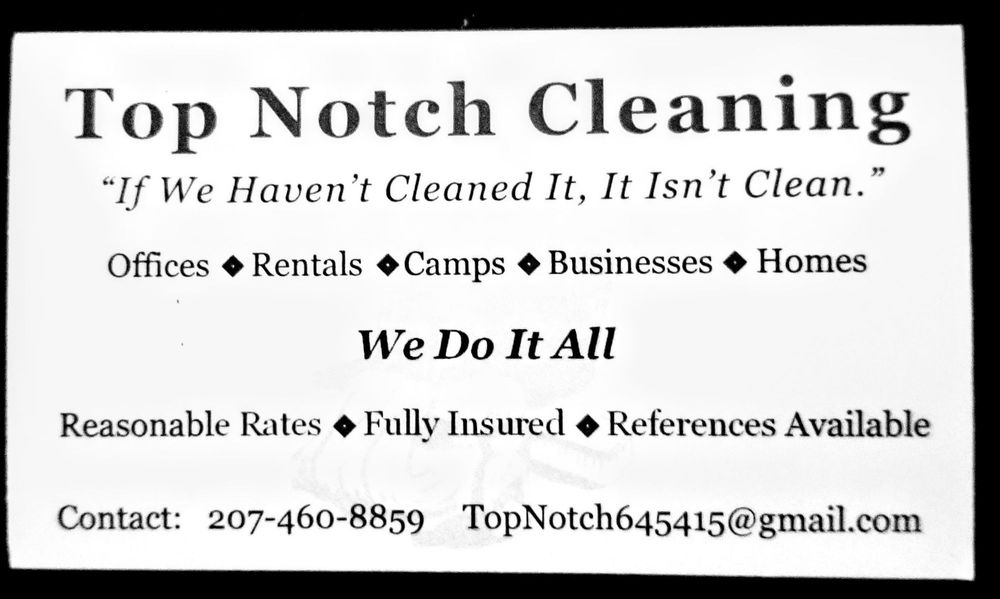 TOP NOTCH CLEANING Hancock, Maine Home Cleaning Phone Number Yelp