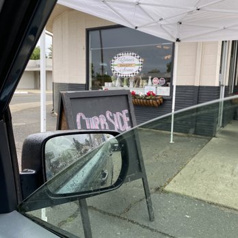 Corner Scone Bakery - Latte's and maple bacon sconage. This is their Covid induced curbside drive-up delivery area. - Bakeries Near Me - Lodi, California