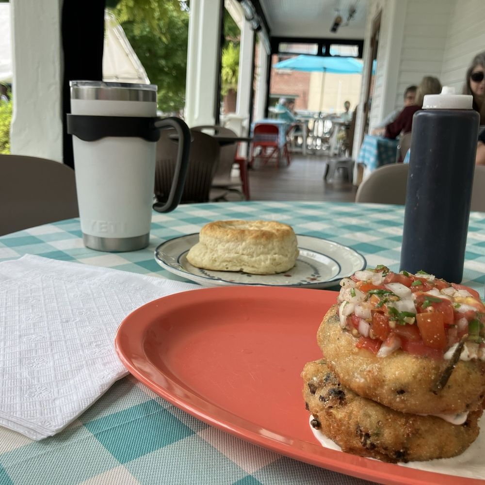 Grit cakes biscuit and rare warmer winter day outside Grit cakes biscuit and rare warmer winter day outside