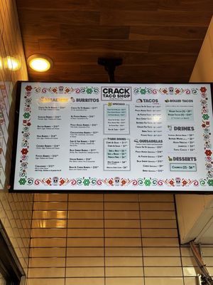 Menu photo 3 Crack Taco Shop Coronado, CA Menu photo 3 Crack Taco Shop Coronado, CA