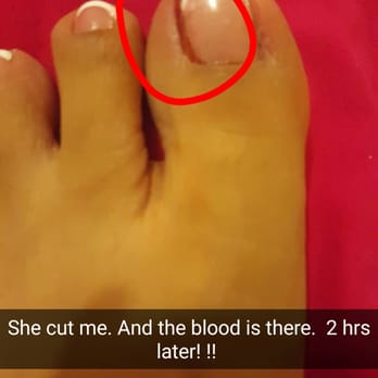 LA Nails - It was 2 hrs later. Still blood!! She didn't even care to wipe it off !!! Rude !!! - Nail Salons Near Me - Colton, California LA Nails - It was 2 hrs later. Still blood!! She didn't even care to wipe it off !!! Rude !!! - Nail Salons Near Me - Colton, California
