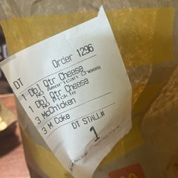 McDonald's - Incomplete Order