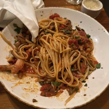 Avanti Restaurant - Shrimp pasta and raw squid and shrimp and calpers - New American Near Me - Santa Cruz, California Avanti Restaurant - Shrimp pasta and raw squid and shrimp and calpers - New American Near Me - Santa Cruz, California