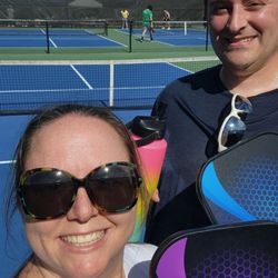 Some pickleball action