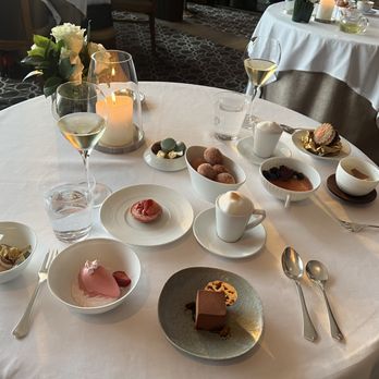 Per Se - Raspberry "Tartelette" - Strawberry "Glacè" - Pistachio3 - Yogurt "Panna Cotta" - "Canelè" Ice Cream - and "S'mores" - French Near Me - New York, New York