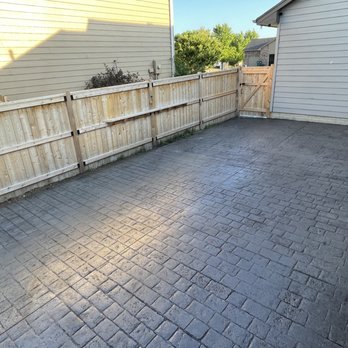 Qualified Carpentry - 32x16 stamped concrete patio cobblestone pattern. Homeowner chose design from samples. Sioux Falls SD. - Windows Installation Near Me - Sioux Falls, South Dakota Qualified Carpentry - 32x16 stamped concrete patio cobblestone pattern. Homeowner chose design from samples. Sioux Falls SD. - Windows Installation Near Me - Sioux Falls, South Dakota