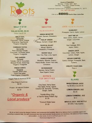 Menu photo 6 Roots Raw Juice Bar Lake Mary, FL Menu photo 6 Roots Raw Juice Bar Lake Mary, FL