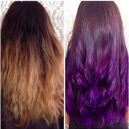 My Purple Ombre! this one was a double process & totally worth it !