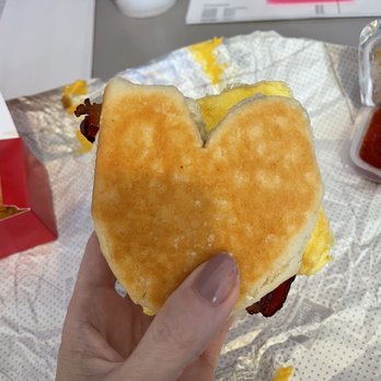 Chick-fil-A - How cute is this!  Bacon, Egg & Cheese Biscuit - Fast Food Near Me - Louisville, Kentucky