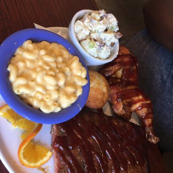 Cali BBQ - BBQ Combo Plate- 1/2 slab of BBQ Pork Ribs and 1/2 chicken w/ Mac - N - Cheese & Potato Salad - Barbeque Near Me - Spring Valley, California Cali BBQ - BBQ Combo Plate- 1/2 slab of BBQ Pork Ribs and 1/2 chicken w/ Mac - N - Cheese & Potato Salad - Barbeque Near Me - Spring Valley, California
