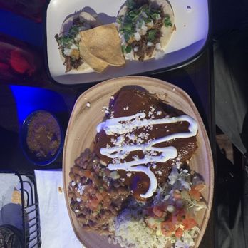 Rosa’s Cocina - Chicken and Cheese Enchiladas with Barria street Tacos - Mexican Near Me - Sutter Creek, California
