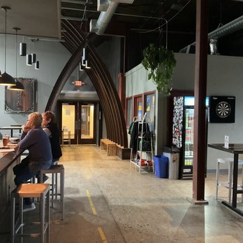 Gathering Place Brewing Company - Taproom with Nordic style arch. - Breweries Near Me - Milwaukee, Wisconsin