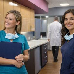 Kendrick Orthodontics - Two team members in an orthodontic office at Kendrick Orthodontics