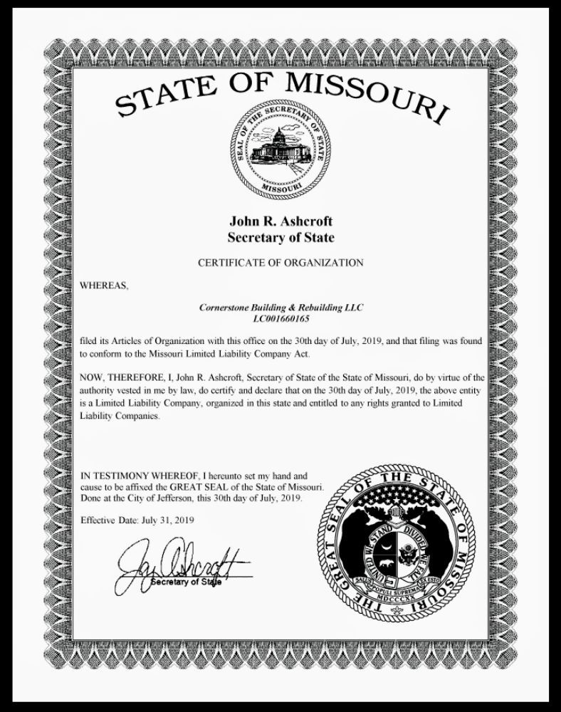 Slide of Cornerstone Building & Rebuilding