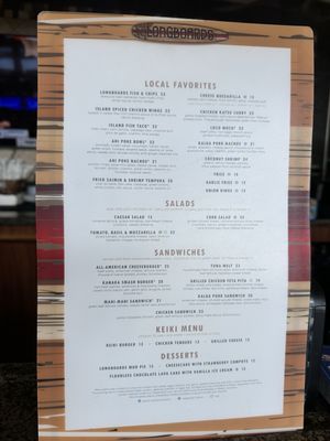 Menu photo 5 Longboards Kapolei, HI