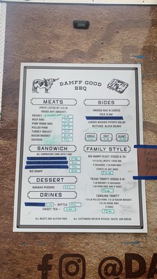Menu photo 2 Dampf Good BBQ Cary, NC