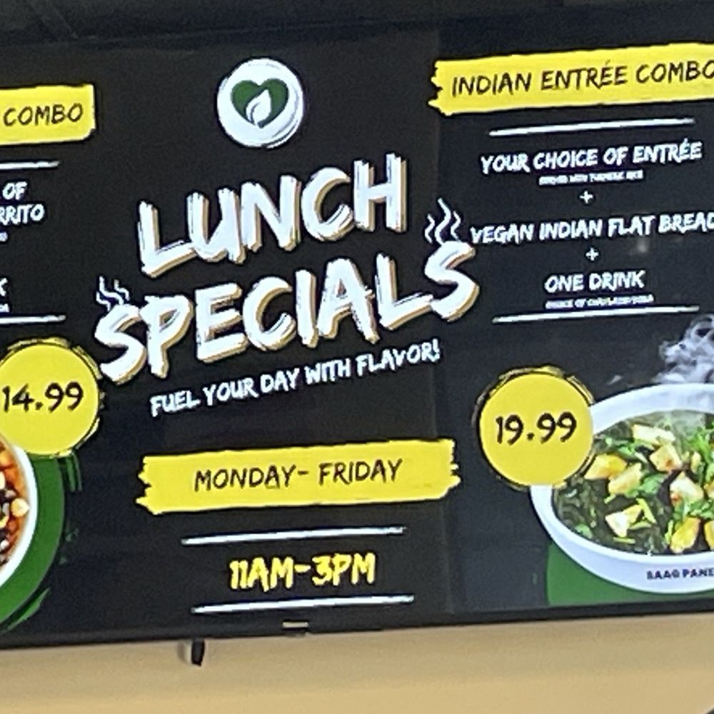 Appu's Turmeric Cafe - Lunch specials - Vegetarian Near Me - Long Beach, California