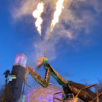 Downtown Container Park - Praying Mantis Fire show - Shopping Centers Near Me - Las Vegas, Nevada