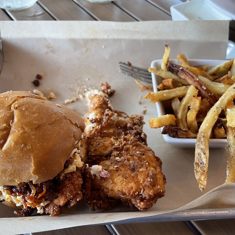Scratch Kitchen & Taproom - Fried Chicken Sandwich - Bars Near Me - Apex, North Carolina