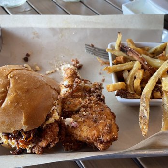 Scratch Kitchen & Taproom - Fried Chicken Sandwich - Bars Near Me - Apex, North Carolina
