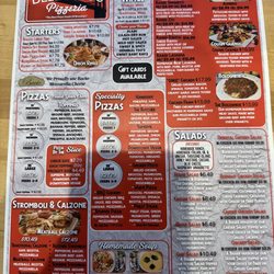 Dell Annos Pizzeria - Menu as of 10/24/22