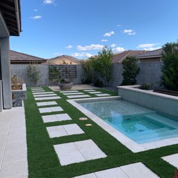 a pool in a backyard a pool in a backyard