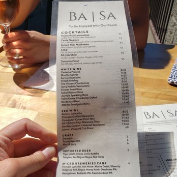 Ba Sa - Drink menu 7/26/2020 - Vietnamese Near Me - Bainbridge Island, Washington