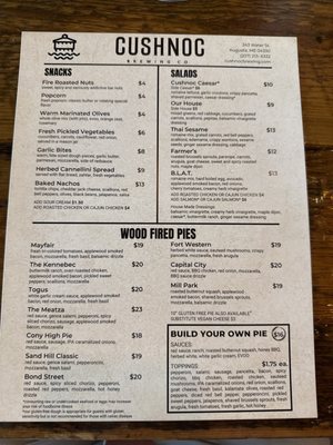 Menu photo 1 Cushnoc Brewing Augusta, ME Menu photo 1 Cushnoc Brewing Augusta, ME