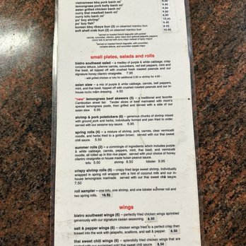 Bistro SouthEast - Menu, Nov 2024 - Asian Fusion Near Me - Philadelphia, Pennsylvania
