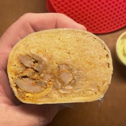 The Beef and Reef Mexican Tacos - Lots of rice with little meat.