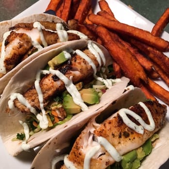 The Greene Turtle - Fish tacos with sweet potato fries - Sports Bars Near Me - Owings Mills, Maryland