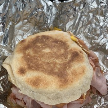 The Kitchen On River Road - Egg and cheese on English with tomato and ham. - Coffee & Tea Near Me - Manchester, New Hampshire The Kitchen On River Road - Egg and cheese on English with tomato and ham. - Coffee & Tea Near Me - Manchester, New Hampshire