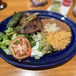 Carne Asada Plate Thin grilled sirloin steak $17.50