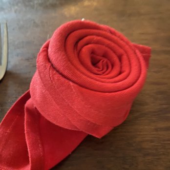 Greyhound Tavern - They wrapped napkins to look like red roses for Valentine's Day weekend - Southern Near Me - Fort Mitchell, Kentucky Greyhound Tavern - They wrapped napkins to look like red roses for Valentine's Day weekend - Southern Near Me - Fort Mitchell, Kentucky