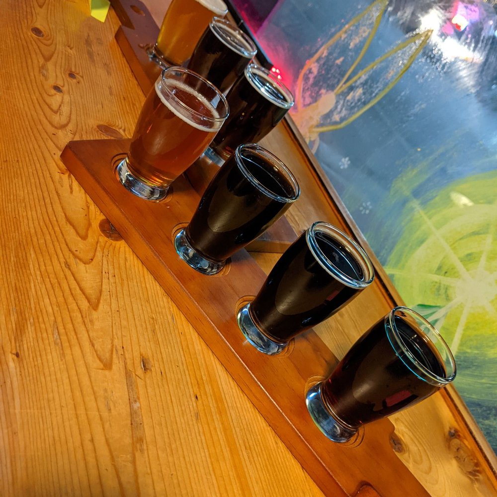 a flight of beers