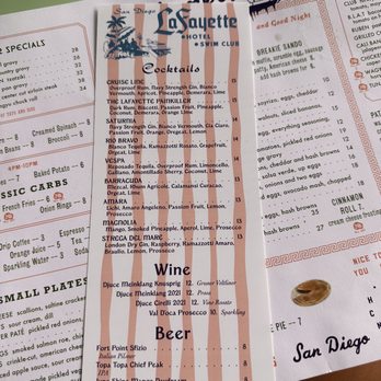 Beginner's Diner - Drink menu - Diners Near Me - San Diego, California