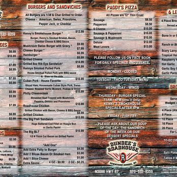 Dundee's Roadhouse - FULL MENU - Music Venues Near Me - Dundee, Wisconsin Dundee's Roadhouse - FULL MENU - Music Venues Near Me - Dundee, Wisconsin