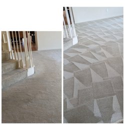 Concord Carpet Cleaning - Restorative cleaning wool carpet before and after. Client was going to replace carpet and we saved her thousands.